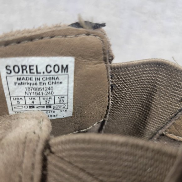 Sorel Women's Size US 5 Camel Brown Waterproof Leather Chelsea Boots NY1941-240 - Picture 9 of 9